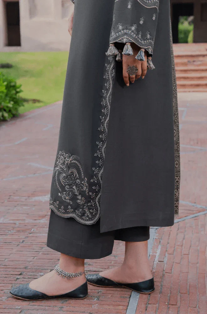 IZEL - 3PC Lawn Embroidered Shirt with Lawn Printed Dupatta and Trouser - BFB0568 - Image 4