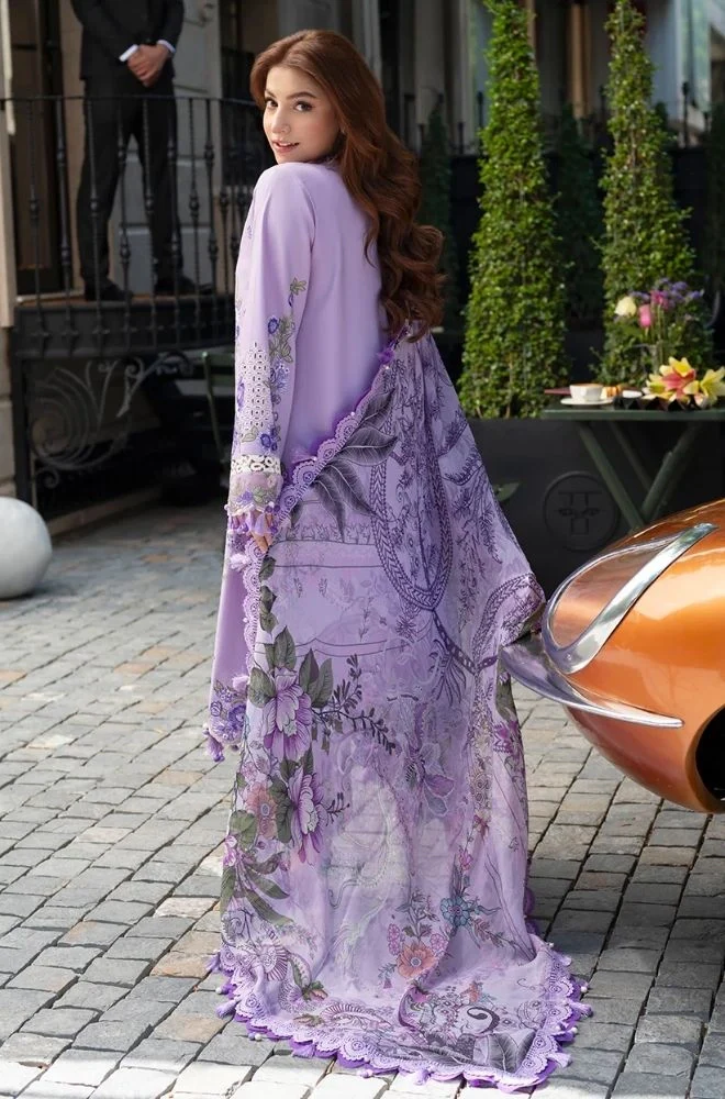 JADE - 3PC Lawn Embroidered Shirt with Organza Embroidered Dupatta and Trouser - BFB0809 - Image 2