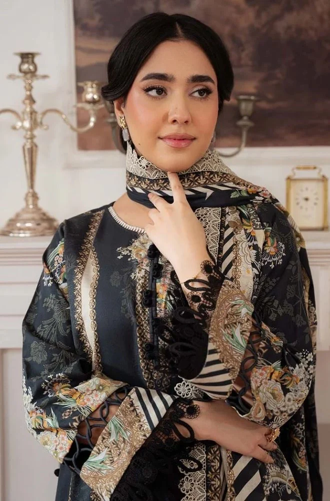JADE - 3PC Lawn Digital Printed Shirt with Lawn Printed Dupatta and Trouser - BFB0820 - Image 3
