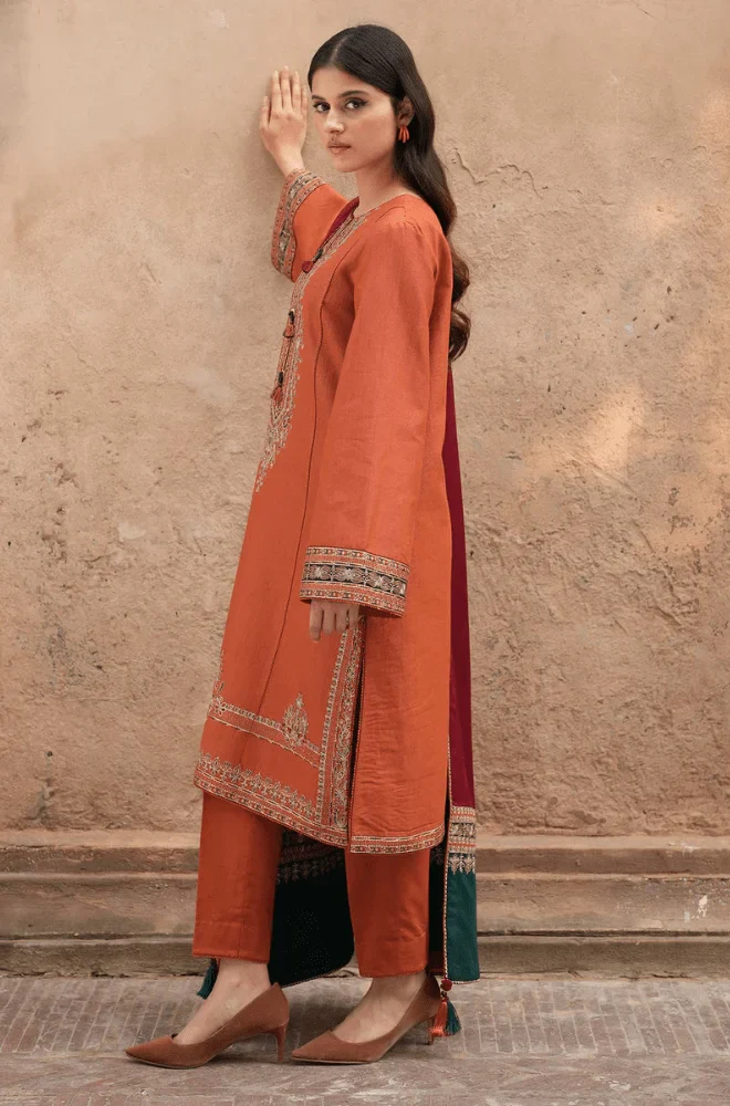 JAZMIN - 3PC Lawn Embroidered Shirt with Monar Printed Dupatta and Trouser- BFB0223 - Image 7