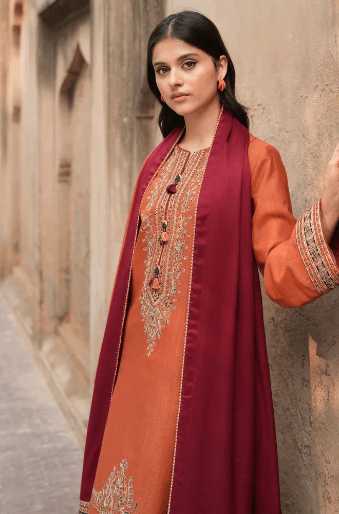 JAZMIN - 3PC Lawn Embroidered Shirt with Monar Printed Dupatta and Trouser- BFB0223 - Image 8