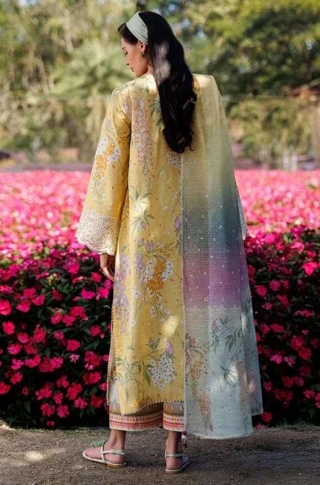 JAZMIN - 3PC Lawn Digital Printed Shirt with Lawn Printed Dupatta and Trouser - BFB0806 - Image 3