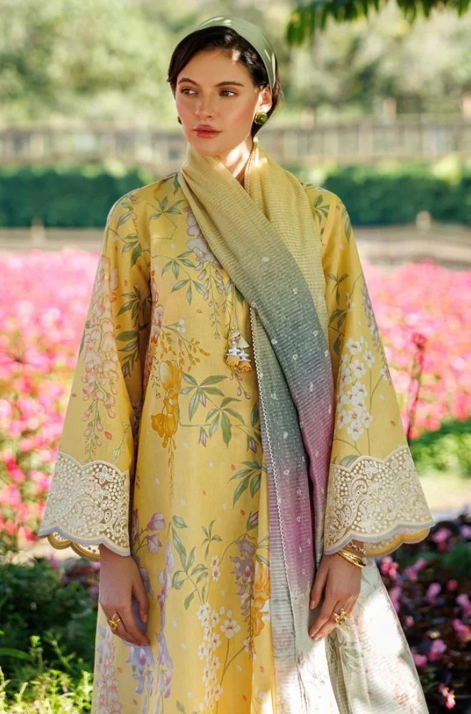 JAZMIN - 3PC Lawn Digital Printed Shirt with Lawn Printed Dupatta and Trouser - BFB0806 - Image 5