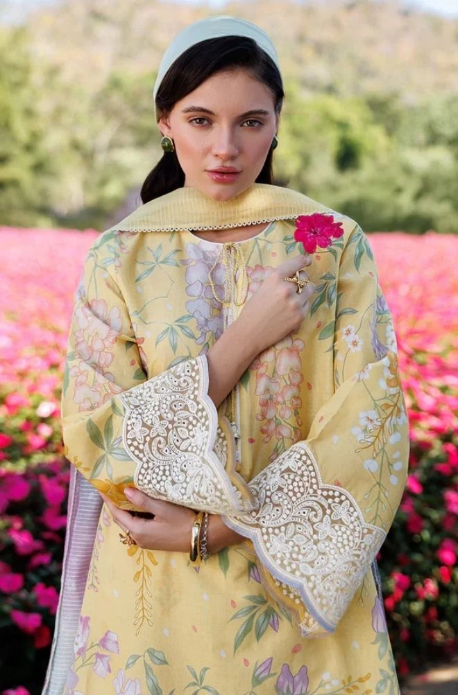 JAZMIN - 3PC Lawn Digital Printed Shirt with Lawn Printed Dupatta and Trouser - BFB0806 - Image 6