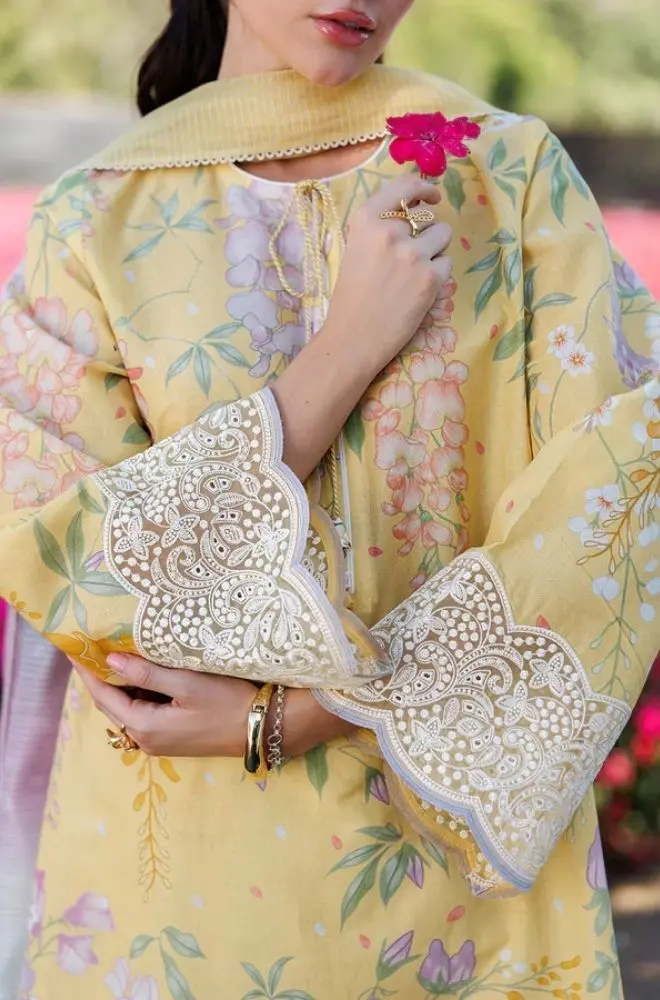JAZMIN - 3PC Lawn Digital Printed Shirt with Lawn Printed Dupatta and Trouser - BFB0806 - Image 8