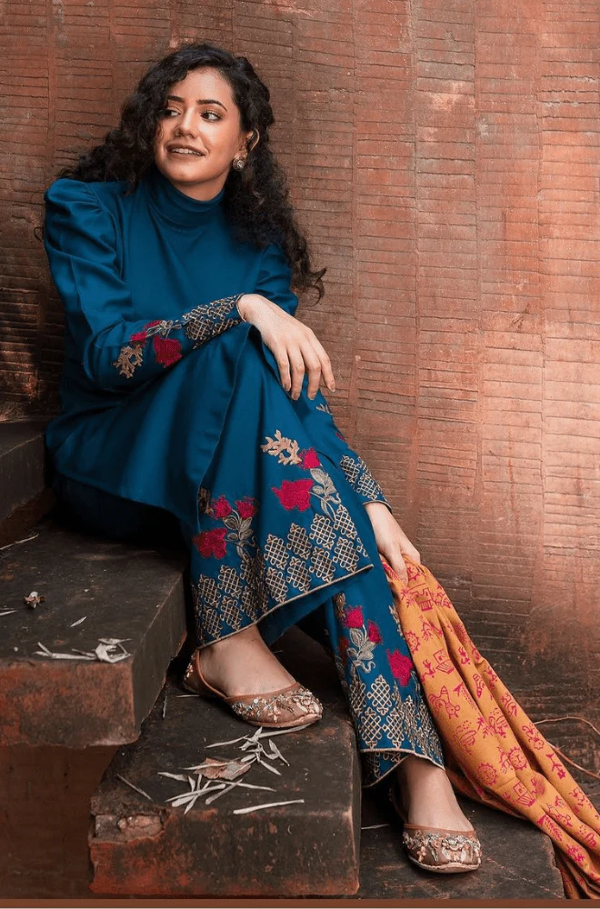 3PC Lawn Embroidered Shirt with Monar Printed Dupatta and Trouser - BFB0242 - Image 3