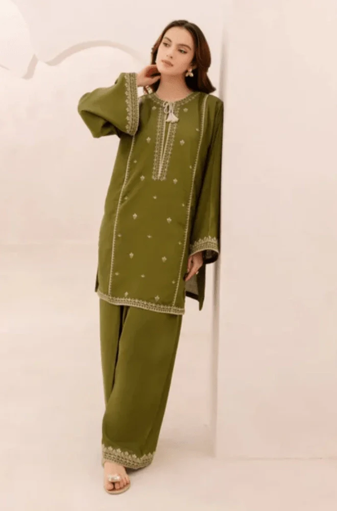 AGHA NOOR - 2PC Dhanak Embroidered Shirt and Trouser - BFB0460 - Image 3