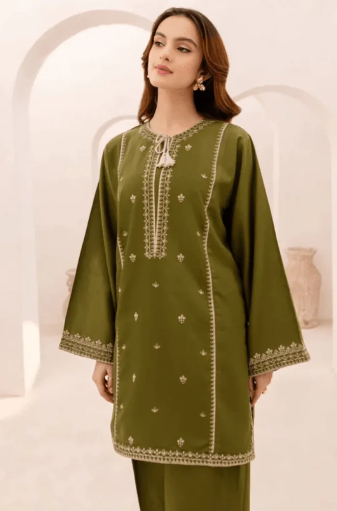 AGHA NOOR - 2PC Dhanak Embroidered Shirt and Trouser - BFB0460 - Image 5