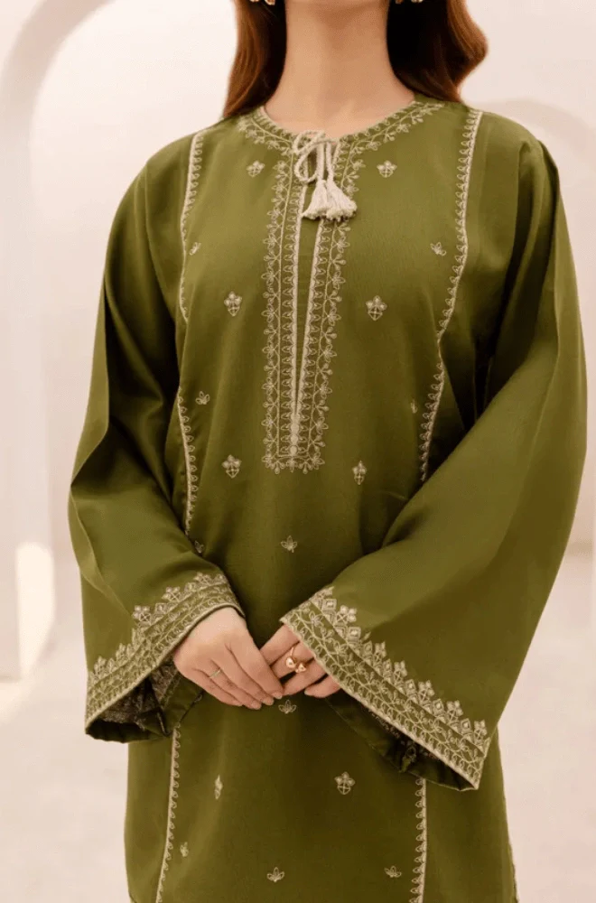 AGHA NOOR - 2PC Dhanak Embroidered Shirt and Trouser - BFB0460 - Image 6