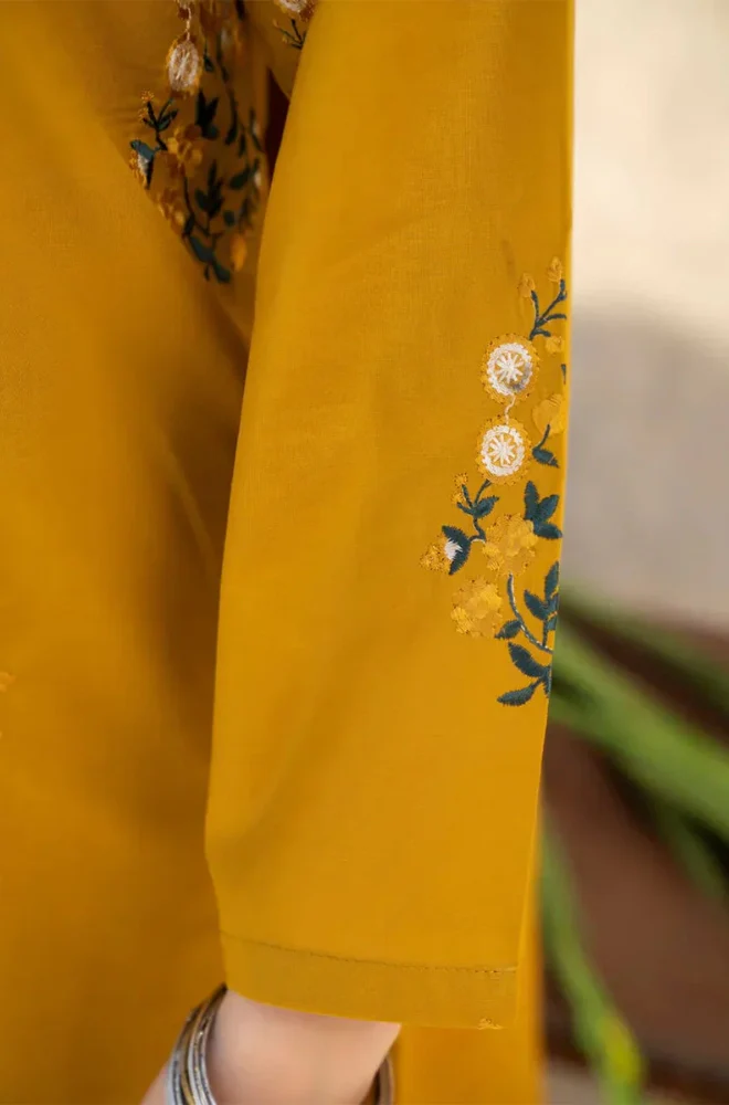 Lazuli - 3PC Dhanak Embroidered Shirt With Chiffon Embroidered Dupatta and Trouser - BFB0904 - Image 3