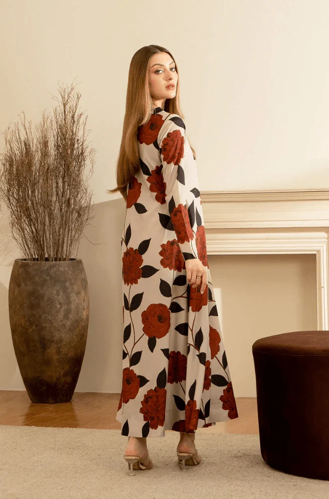 Lulusar - 2PC Shamoz Silk Printed Shirt and Silk Trouser - BFB0115 - Image 3