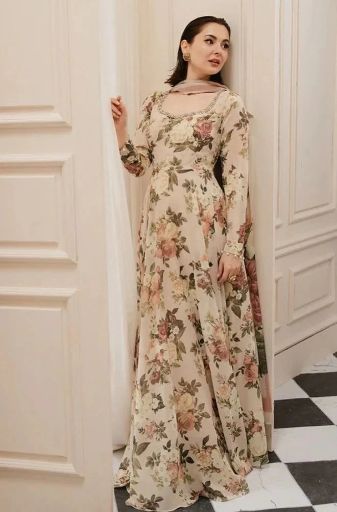 Lulusar - Summer 3PC Lawn Maxi Digital Printed Dress - BFB0832 - Image 4