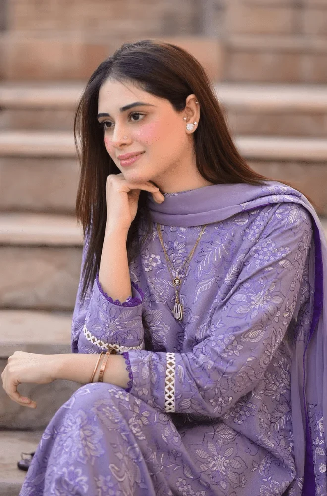 3PC Dhanak Embroidered Shirt with Dhanak Embroidered Dupatta and Trouser - BFU0105 - Image 5
