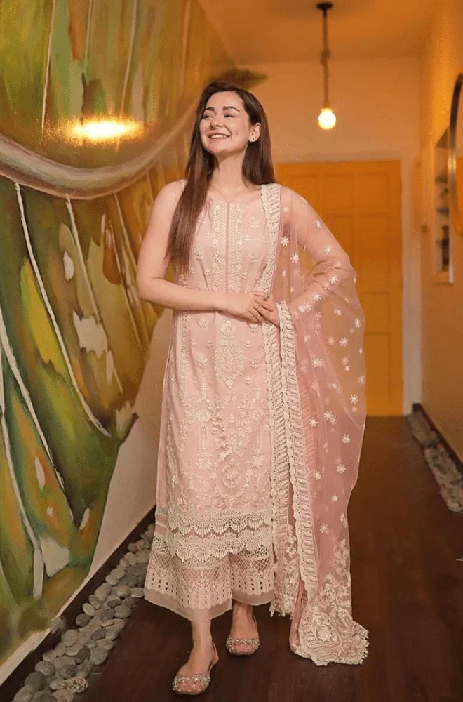 FAIZA SAQLAIN - 3PC Lawn Embroidered Shirt with Organza Embroidered Dupatta and Trouserit - BFRZ0046 - Image 3
