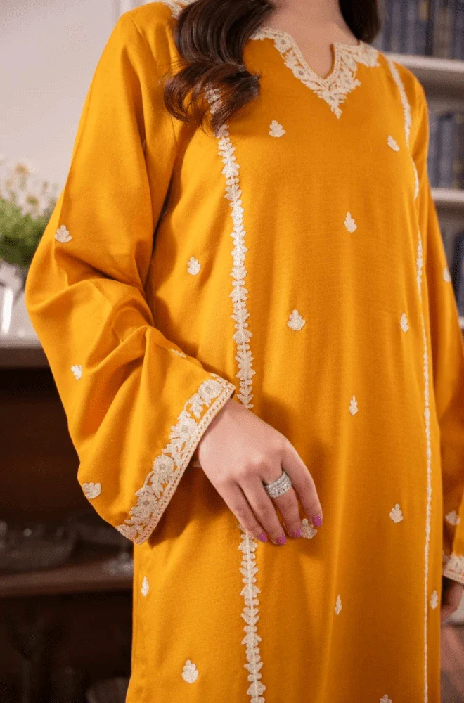 Mirana - 3PC Lawn Embroidered Shirt with Dyed Chiffon Dupatta and Trouser - BFU0086 - Image 3