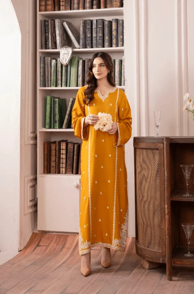 Mirana - 3PC Lawn Embroidered Shirt with Dyed Chiffon Dupatta and Trouser - BFU0086 - Image 5