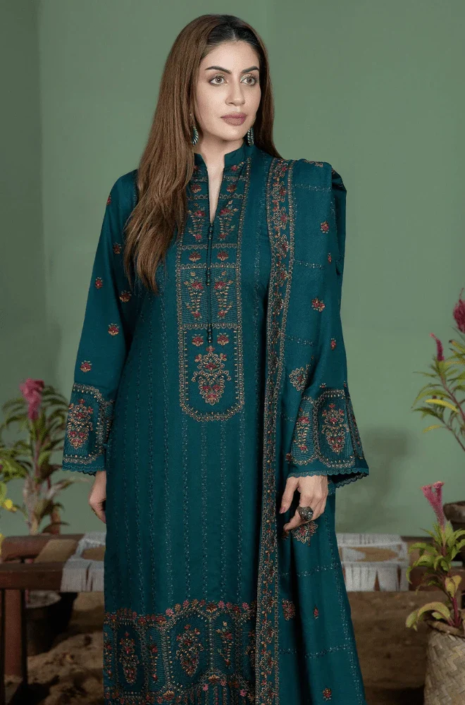 MOHAGNI - 3PC Lawn Embroidered Shirt with Lawn Embroidered Dupatta and Trouser - BFU0073 - Image 3