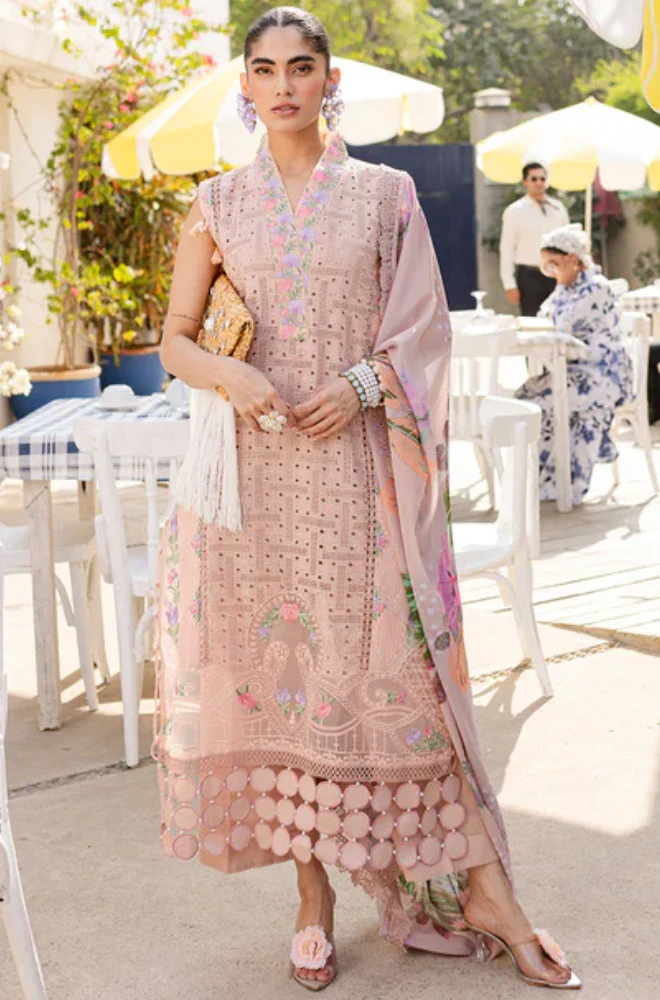 PARISHAY - 3PC Lawn Chikankari Shirt with Chiffon Printed Dupatta and Trouser- BFB0648