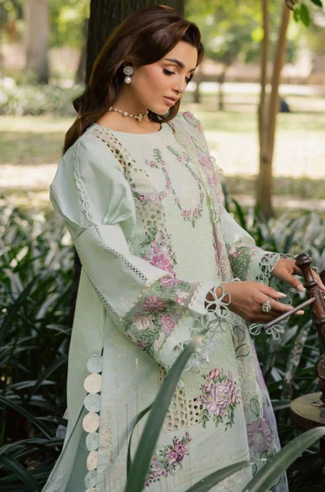 PARISHAY - 3PC Lawn Embroidered Shirt with Cotton Embroidered Dupatta and Trouser - BFB0686 - Image 3