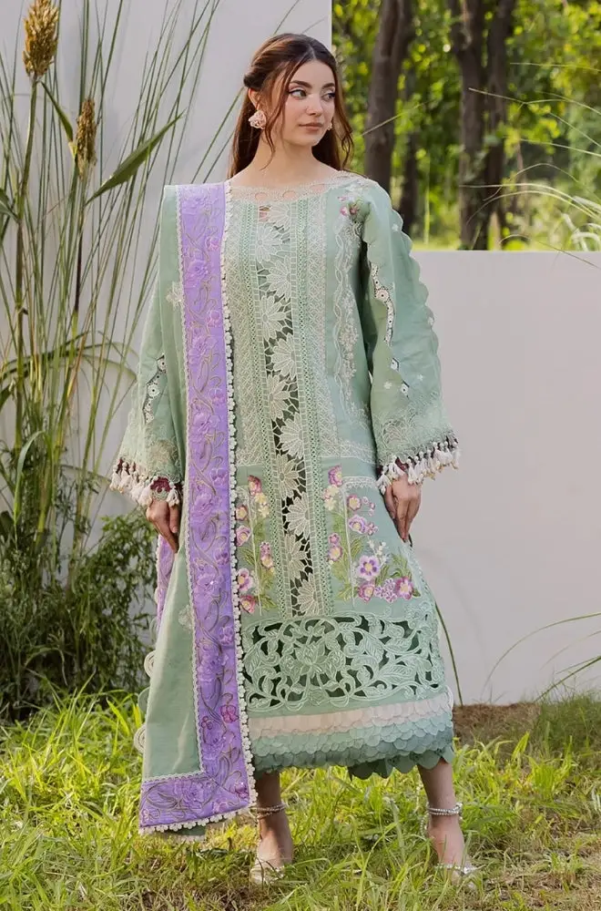PARISHAY - 3PC Lawn Embroidered Shirt with Cotton Embroidered Dupatta and Trouser- BFB0687