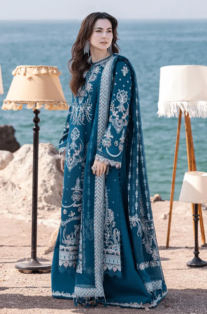 QALAMKAR - 3PC Lawn Chikankari Embroidered Shirt with Lawn Embroidered Dupatta and Trouser - BFA00050 - Image 5