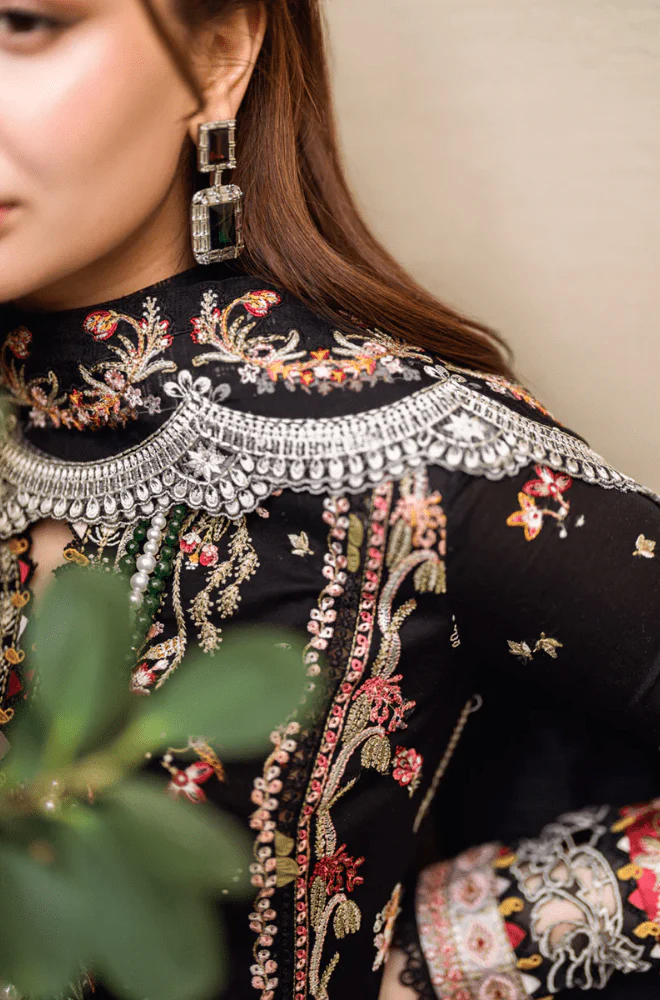 QALAMKAR - 3PC Lawn Embroidered Shirt with Lawn Embroidered Dupatta and Trouser - BFA00070 - Image 7