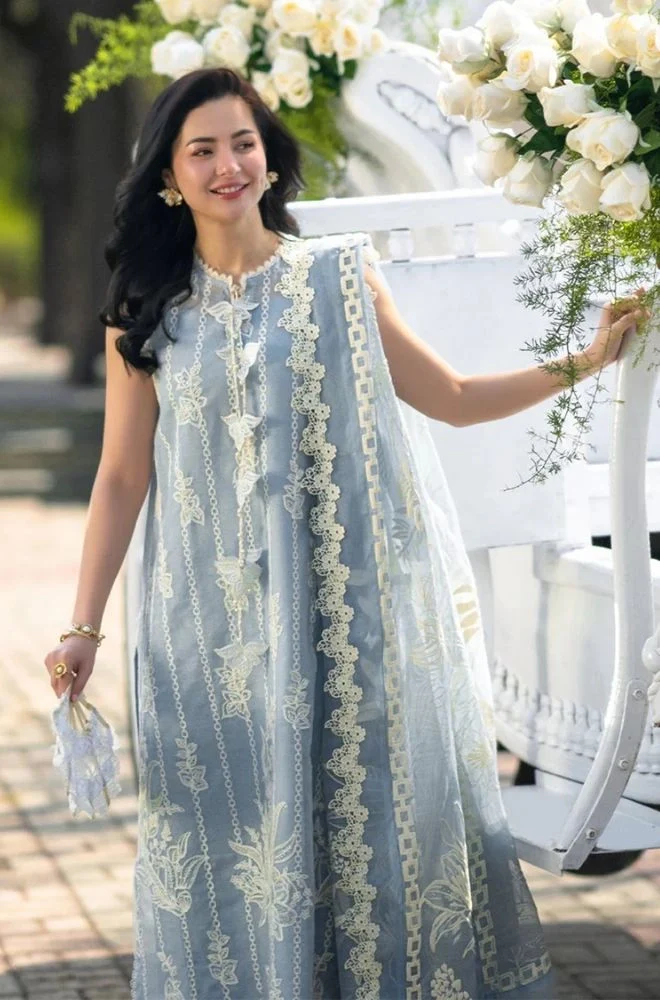 Rang Rasiya - 3PC Summer Lawn Embroidered Shirt with Monar Printed Dupatta and Trouser - BFB0813 - Image 6