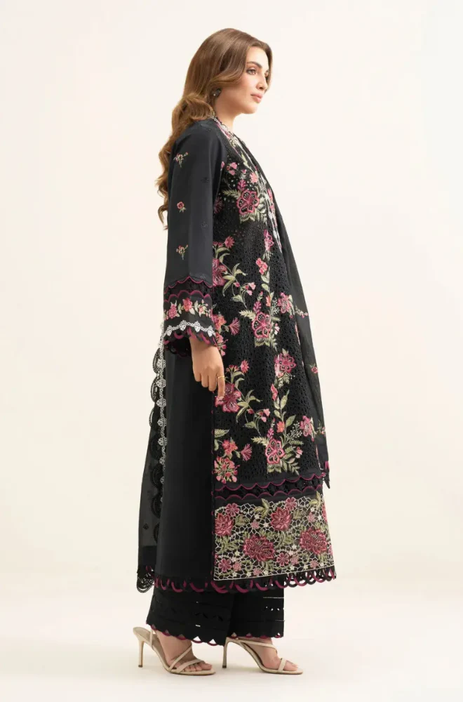 SAPPHIRE - 3PC Lawn Embroidered Shirt with Chiffon Embroidered Dupatta and Trouser - BFB0824 - Image 5