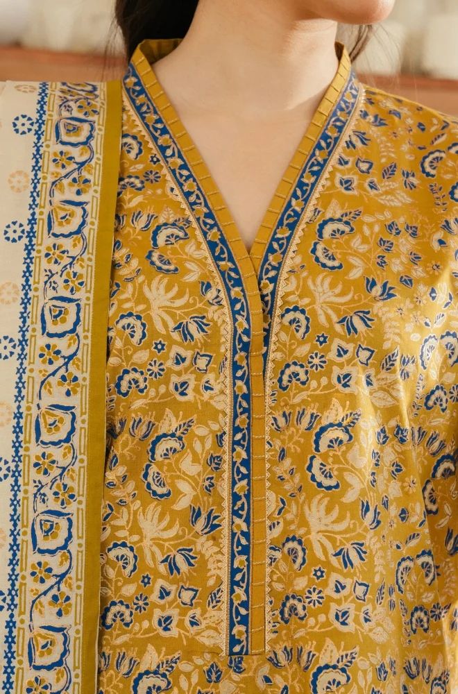 Sapphire - 3PC Lawn Printed Shirt with Lawn Printed Dupatta and Trouser - BFB0841 - Image 6