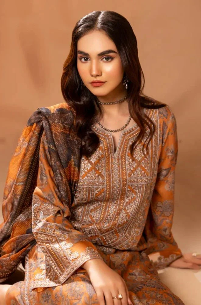 Sapphire - 3PC Lawn Printed Shirt with Lawn Printed Dupatta and Trouser - BFB0844 - Image 3