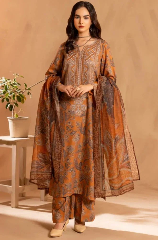 Sapphire - 3PC Lawn Printed Shirt with Lawn Printed Dupatta and Trouser - BFB0844 - Image 6