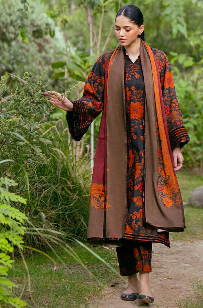 Sapphire - Stitched 3 Piece Khaddar Printed Shirt with Khaddar Printed Dupatta and Trouser – RTW009 - Image 3