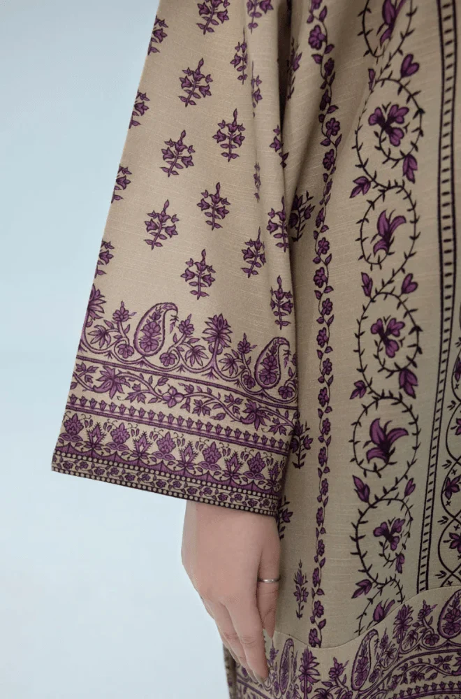Stitched 3PC Khaddar Embroidered Shirt with Khaddar Printed Dupatta and Trouser – RTW017 - Image 3