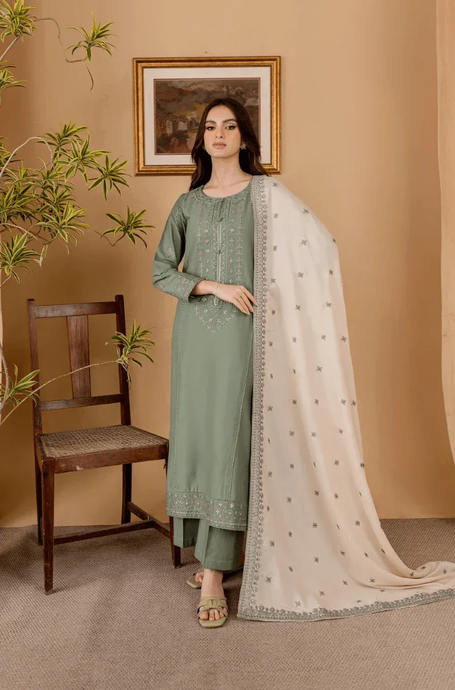SAPPHIRE - 3PC Lawn Embroidered Shirt with Lawn Embroidered Dupatta and Trouser - BFH00050