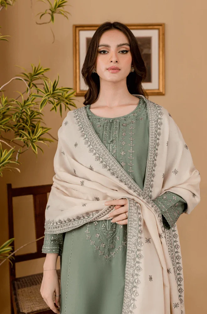 SAPPHIRE - 3PC Lawn Embroidered Shirt with Lawn Embroidered Dupatta and Trouser - BFH00050 - Image 5