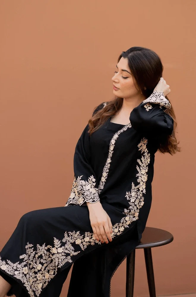 SHANZAY - 2PC Lawn Embroidered Shirt and Trouser - BFS00250 - Image 4