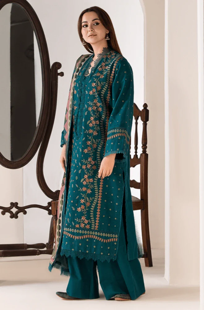 SOBIA NAZIR -3PC Lawn Embroidered Shirt with Chiffon Printed Dupatta and Trouser - BFB0645 - Image 4