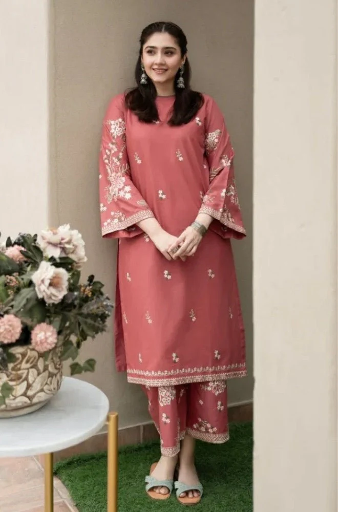 URGE - Stitched 2PC Lawn Embroidered Shirt and Embroidered Trouser – RTW035
