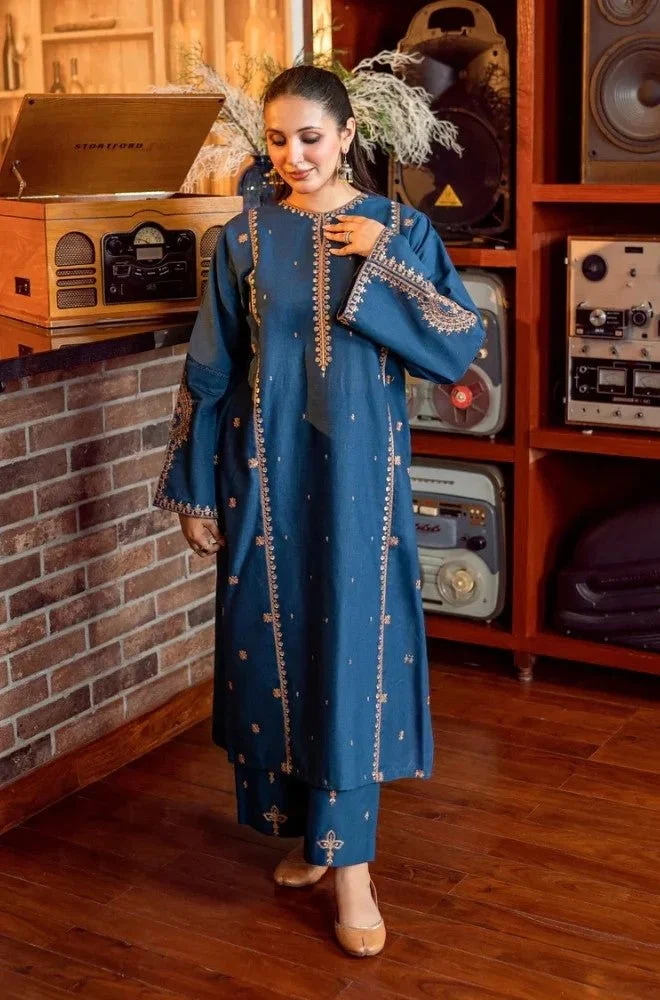 URGE - Stitched 2PC Lawn Embroidered Shirt and Embroidered Trouser – RTW037 - Image 4
