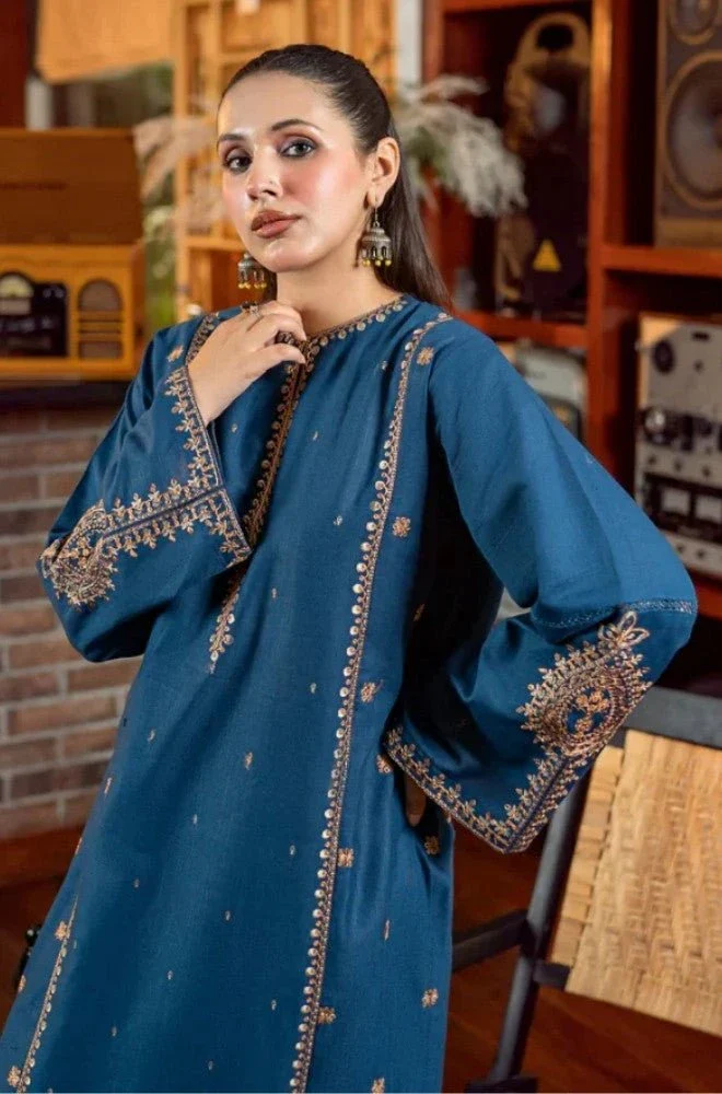 URGE - Stitched 2PC Lawn Embroidered Shirt and Embroidered Trouser – RTW037 - Image 5