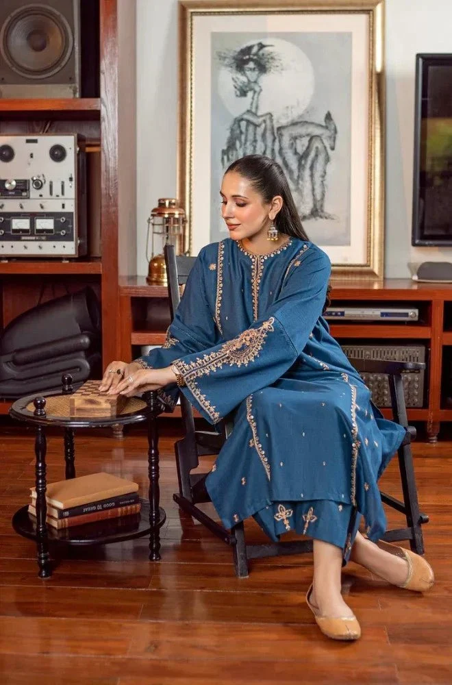 URGE - Stitched 2PC Lawn Embroidered Shirt and Embroidered Trouser – RTW037 - Image 7