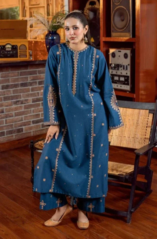 URGE - Stitched 2PC Lawn Embroidered Shirt and Embroidered Trouser – RTW037 - Image 8