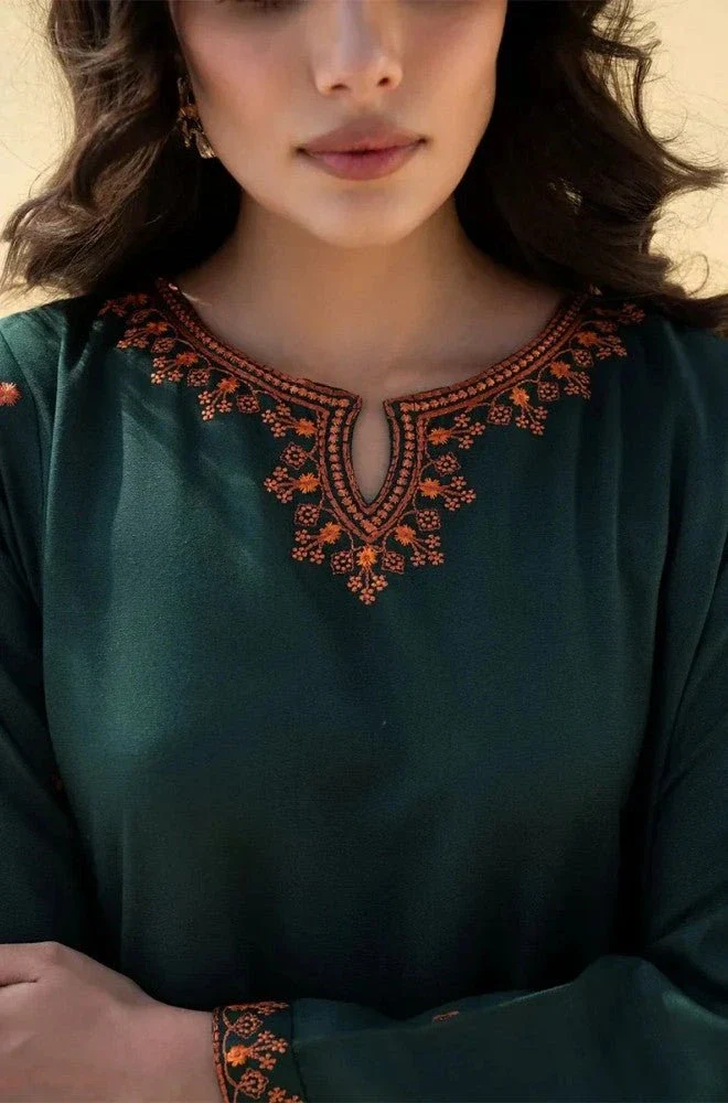 DYOT - Stitched 2PC Lawn Embroidered Shirt and Embroidered Trouser – RTW038 - Image 2