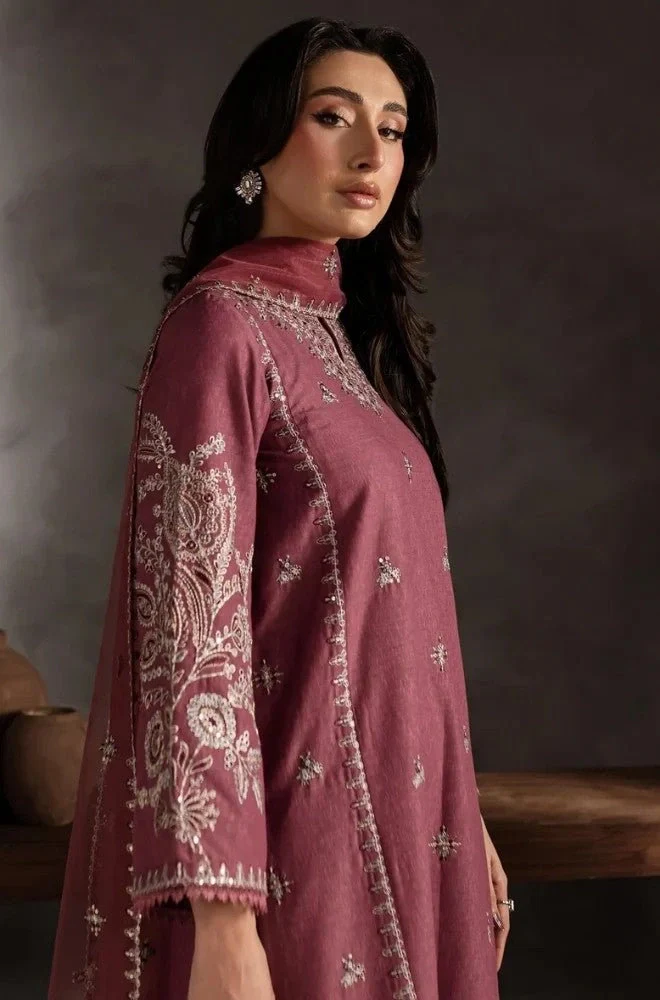 BATIK - Stitched 3PC Lawn Embroidered Shirt With Chiffon Embroidered Dupatta and Trouser – RTW033 - Image 4