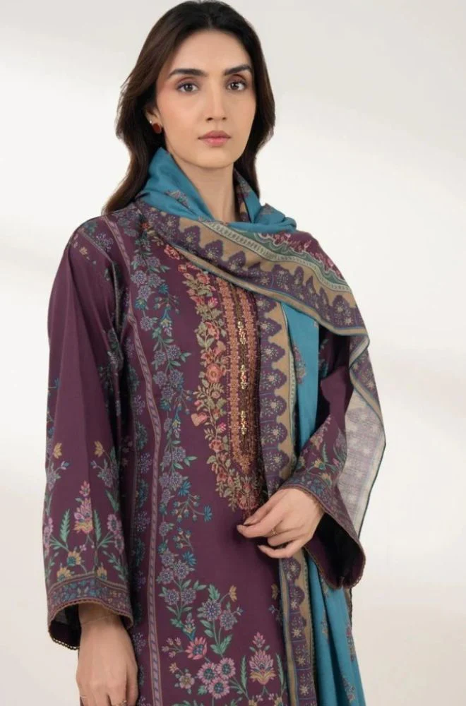 SAPPHIRE - Stitched 3PC Lawn Printed Shirt with Lawn Printed Dupatta and Trouser – RTW047 - Image 3