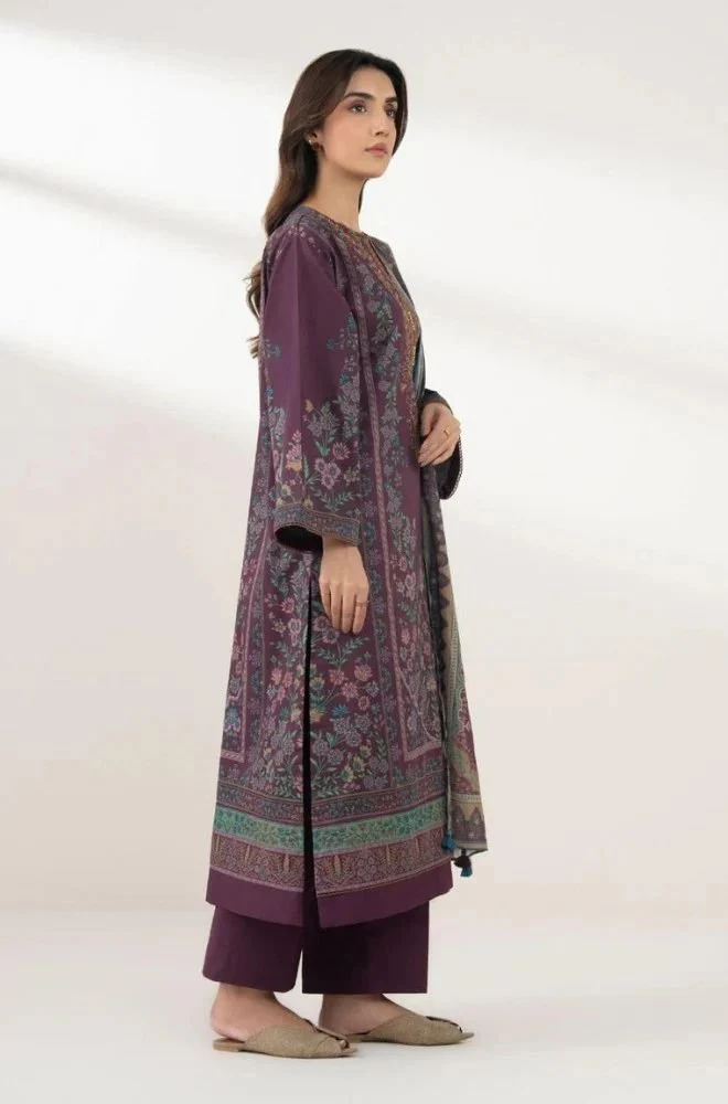 SAPPHIRE - Stitched 3PC Lawn Printed Shirt with Lawn Printed Dupatta and Trouser – RTW047 - Image 4