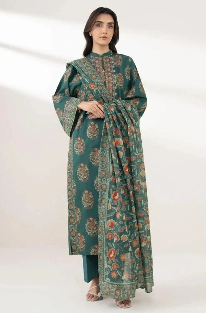 FARASHA - Stitched 3PC Lawn Printed Shirt with Lawn Printed Dupatta and Trouser – RTW049