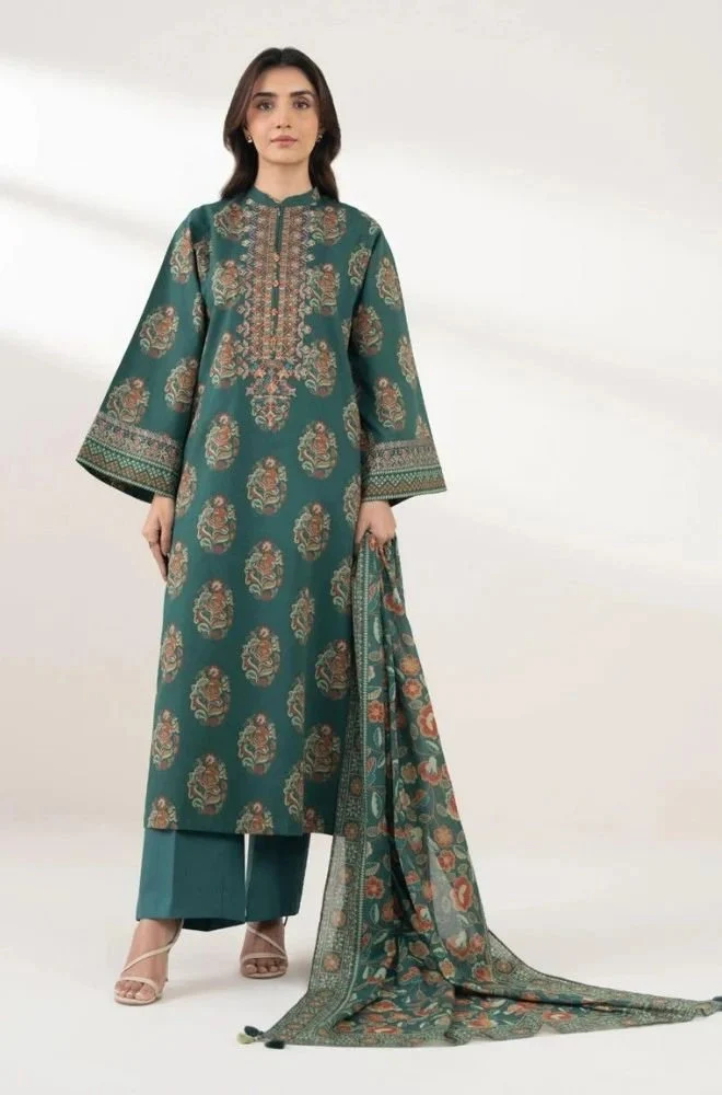 FARASHA - Stitched 3PC Lawn Printed Shirt with Lawn Printed Dupatta and Trouser – RTW049 - Image 3