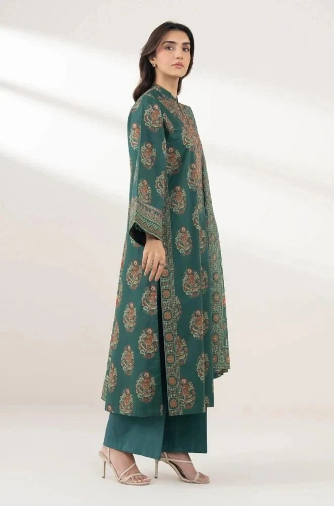 FARASHA - Stitched 3PC Lawn Printed Shirt with Lawn Printed Dupatta and Trouser – RTW049 - Image 4