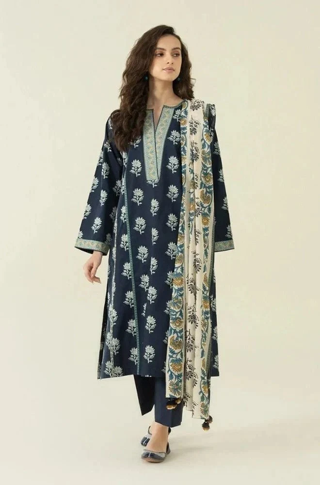 SAPPHIRE - Stitched 3PC Lawn Printed Shirt with Lawn Printed Dupatta and Trouser – RTW052